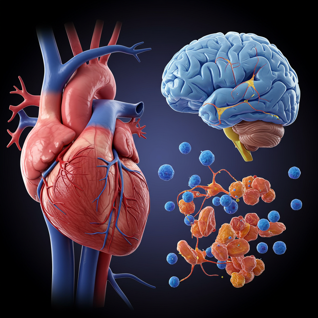 NAD+ influency in heart , brain health