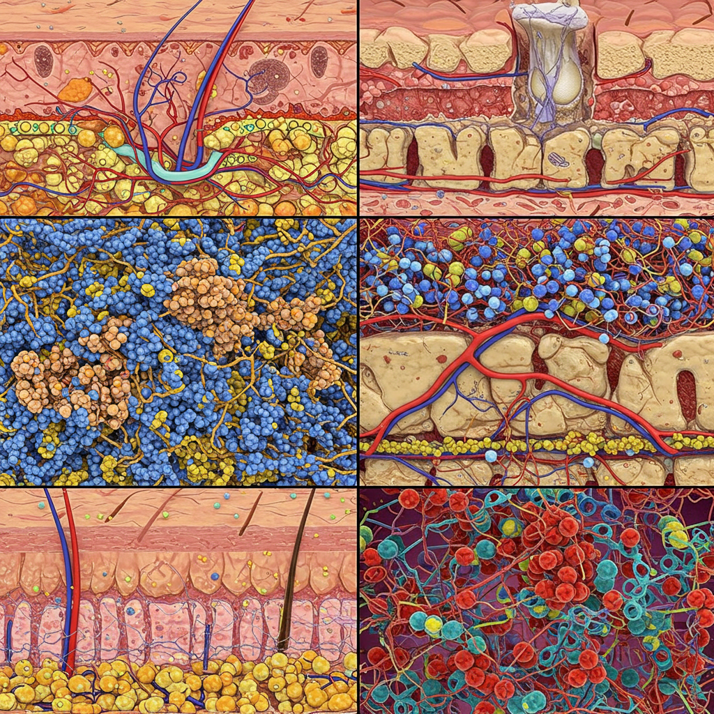 collagen presents in, blood, bones