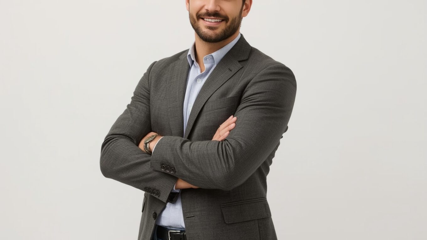 athletic business man that represents a good men's health