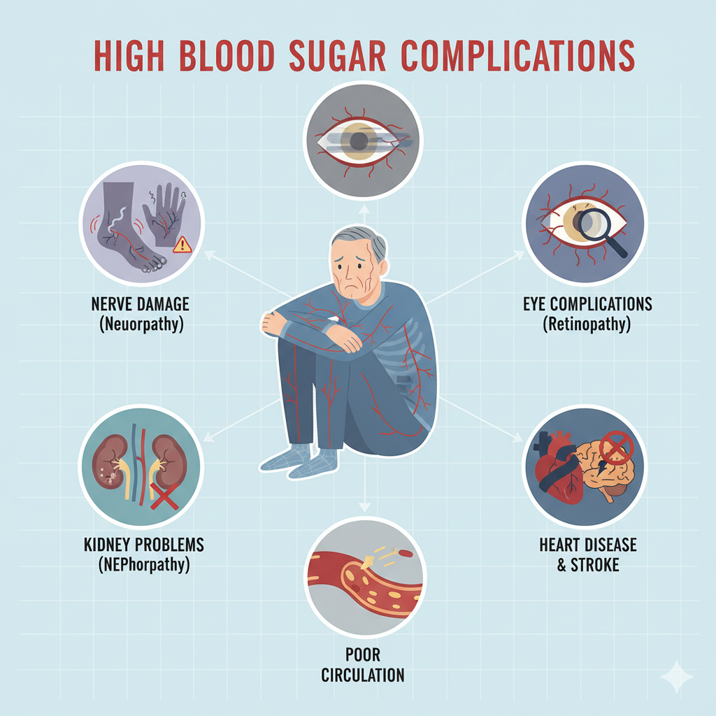 high blood sugar levels complications